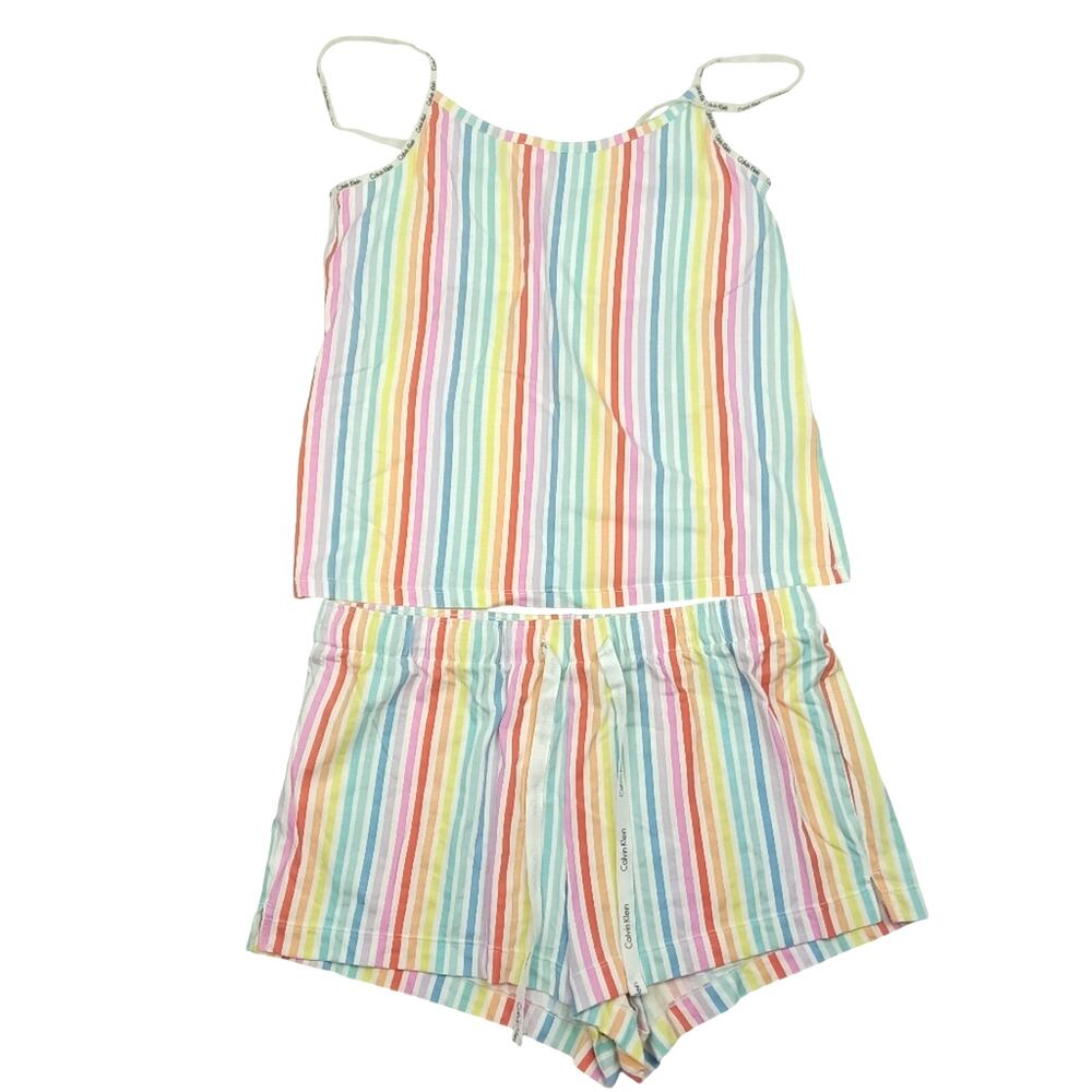 Calvin Klein Multicolor Striped Pajama Set